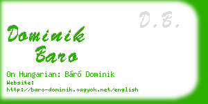 dominik baro business card