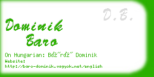 dominik baro business card